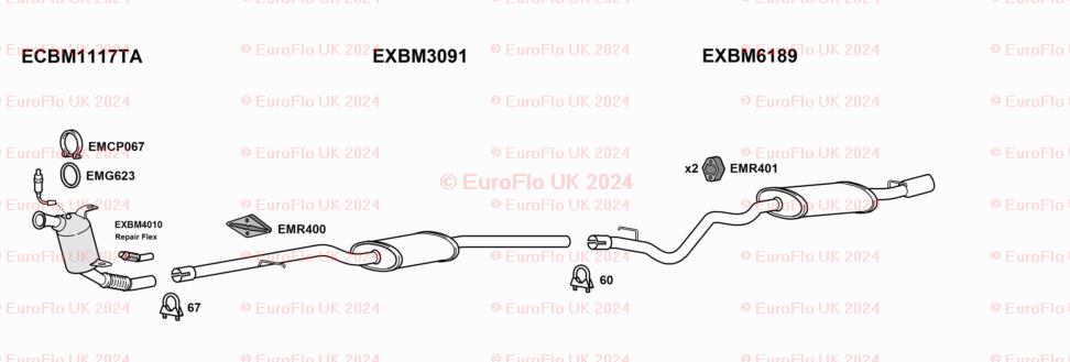 3 year warranty by Motexo Euroflo EFDN8008 Exhaust Front Pipe 